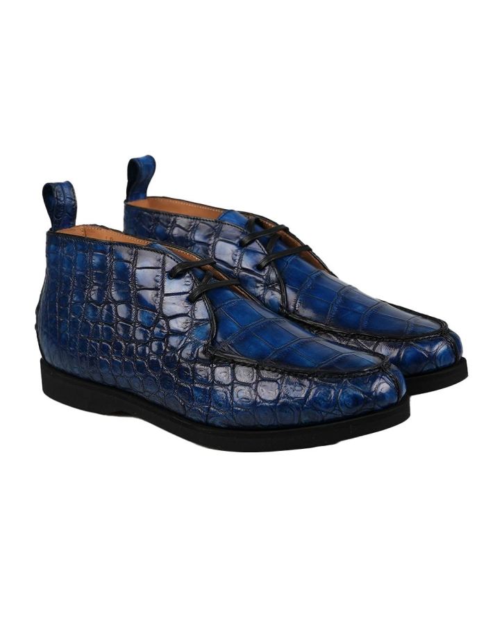 Blue crocodile boots clearance