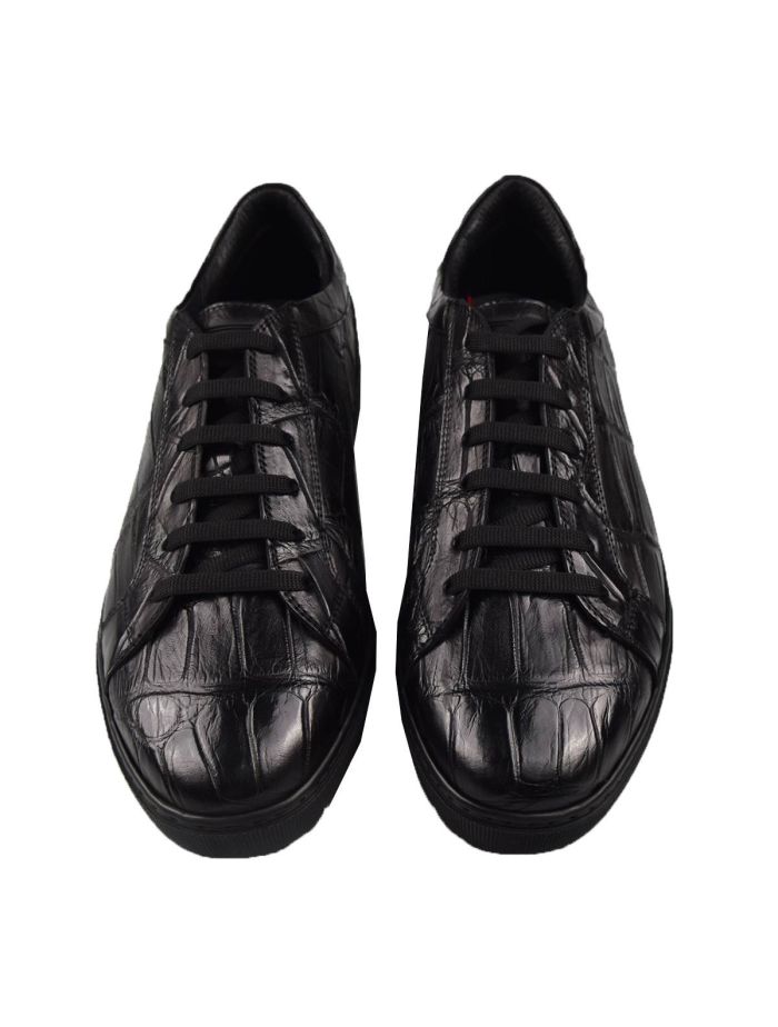 な*し様 kiton　キートン　クロコダイル　レザースニーカー　ブラック　美品！ Kiton Black Crocodile Sneakers SUIB | IsuiT