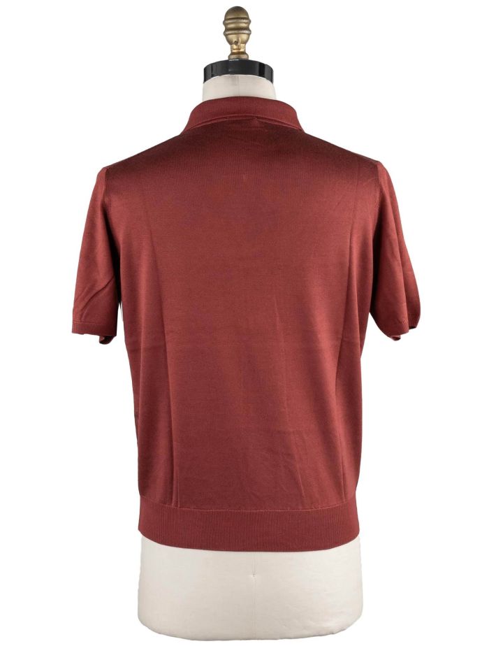 Cesare Attolini Burgundy Silk Half Zip Polo | IsuiT