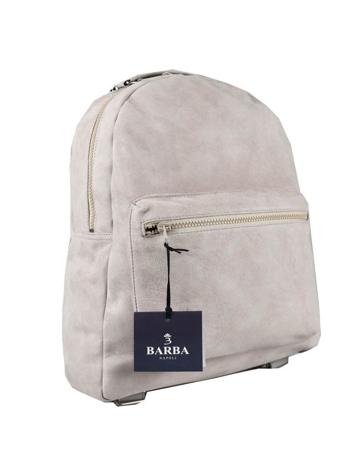 Grey suede backpack best sale