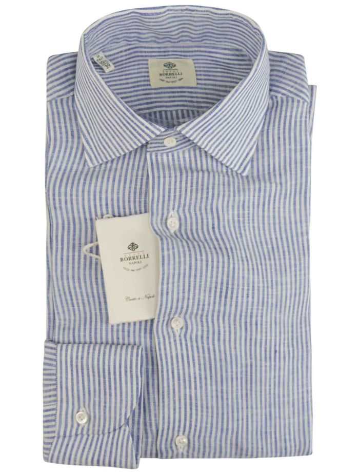 LUIGI BORRELLI LUXURY VINTAGE ストレッチシャツ M LUIGI BORRELLI LUXURY VINTAGE ストレッチシャツ M
