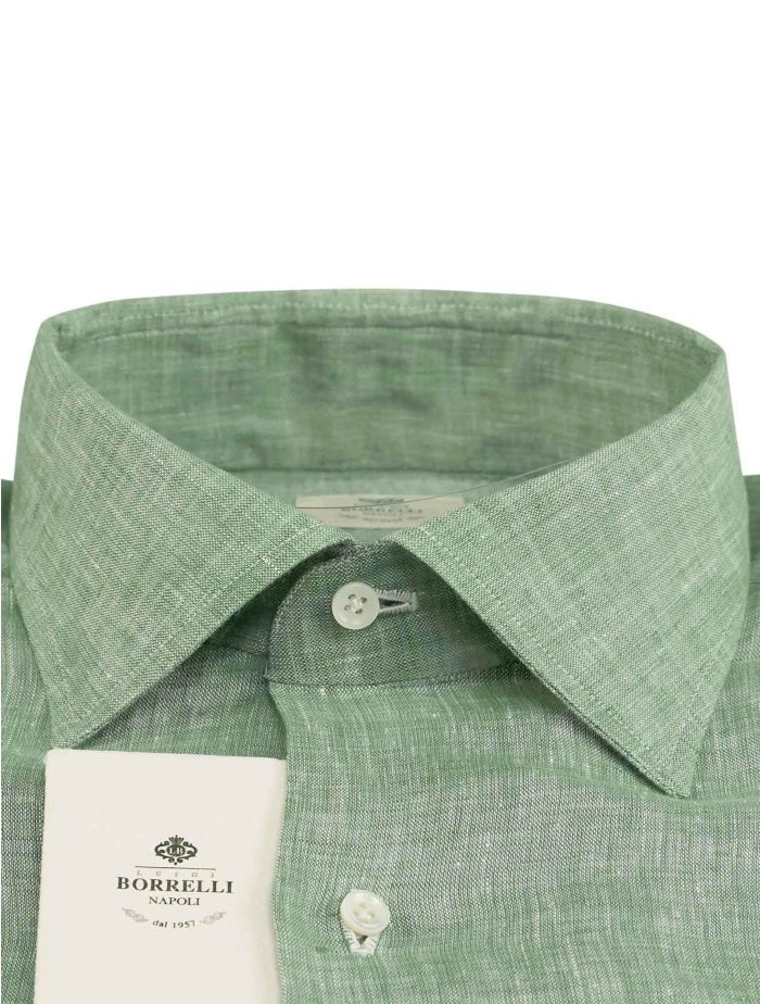 Luigi Borrelli Green Linen Shirt | IsuiT