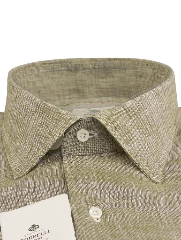 Luigi Borrelli Green Linen Shirt | IsuiT
