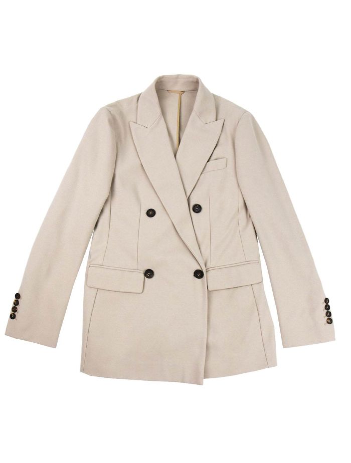 Brunello Cucinelli Beige Cotton Pa Ea Blazer | IsuiT