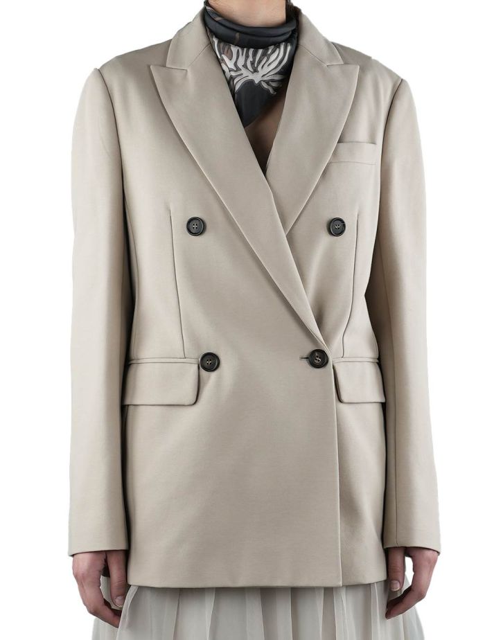 Brunello Cucinelli Beige Cotton Pa Ea Blazer | IsuiT