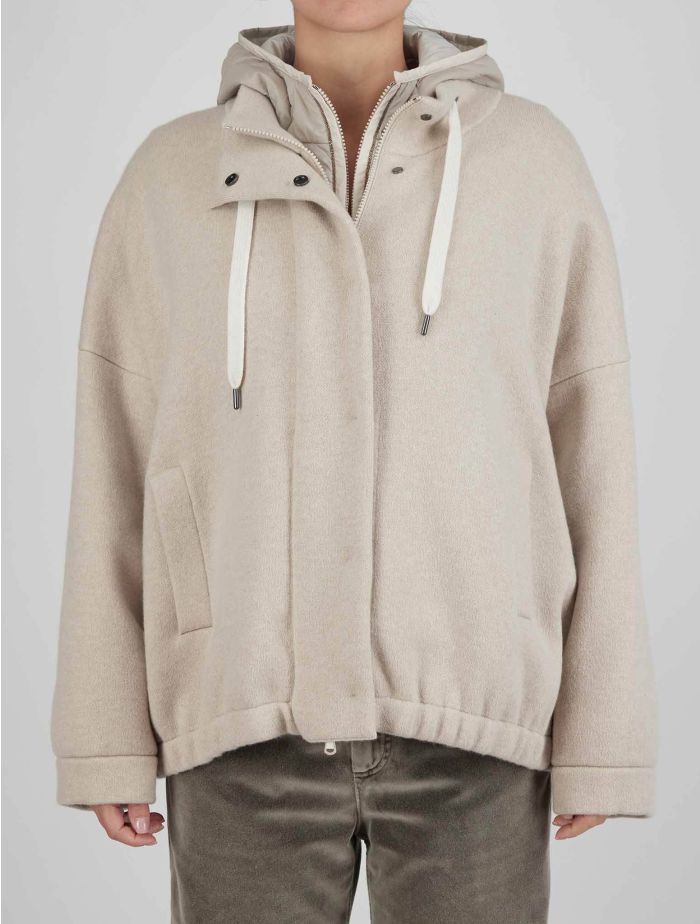 Brunello Cucinelli Beige Cashmere Coat Woman | IsuiT