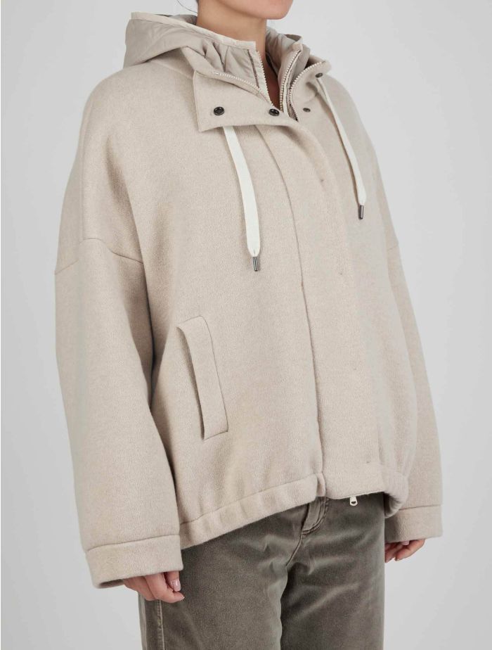 Brunello Cucinelli Beige Cashmere Coat Woman | IsuiT