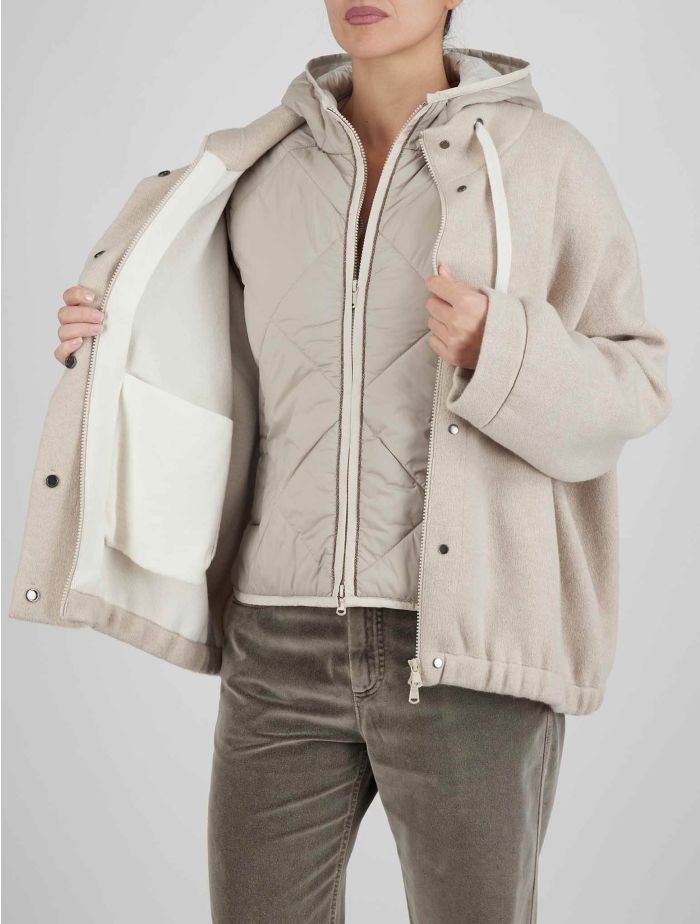 Brunello Cucinelli Beige Cashmere Coat Woman | IsuiT