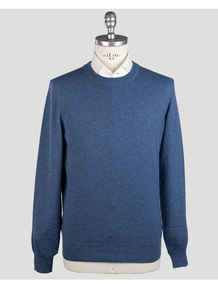 Brunello Cucinelli Blue Cashmere Sweater Crewneck | IsuiT