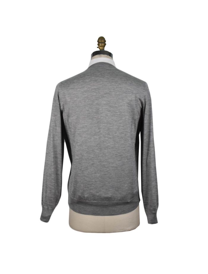 Brunello Cucinelli Gray Cashmere Silk Sweater Crewnwck | IsuiT