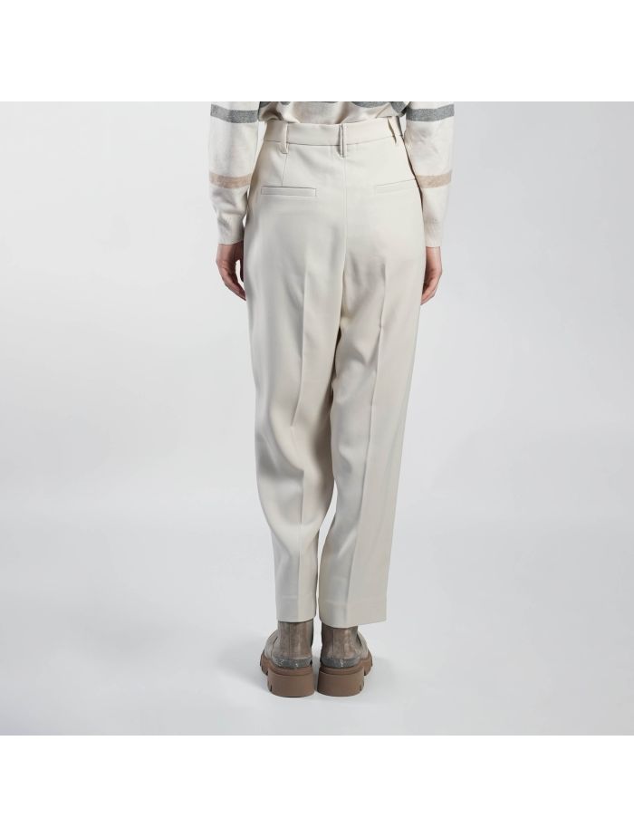 Brunello Cucinelli Taupe Viscore Wool Pants | IsuiT