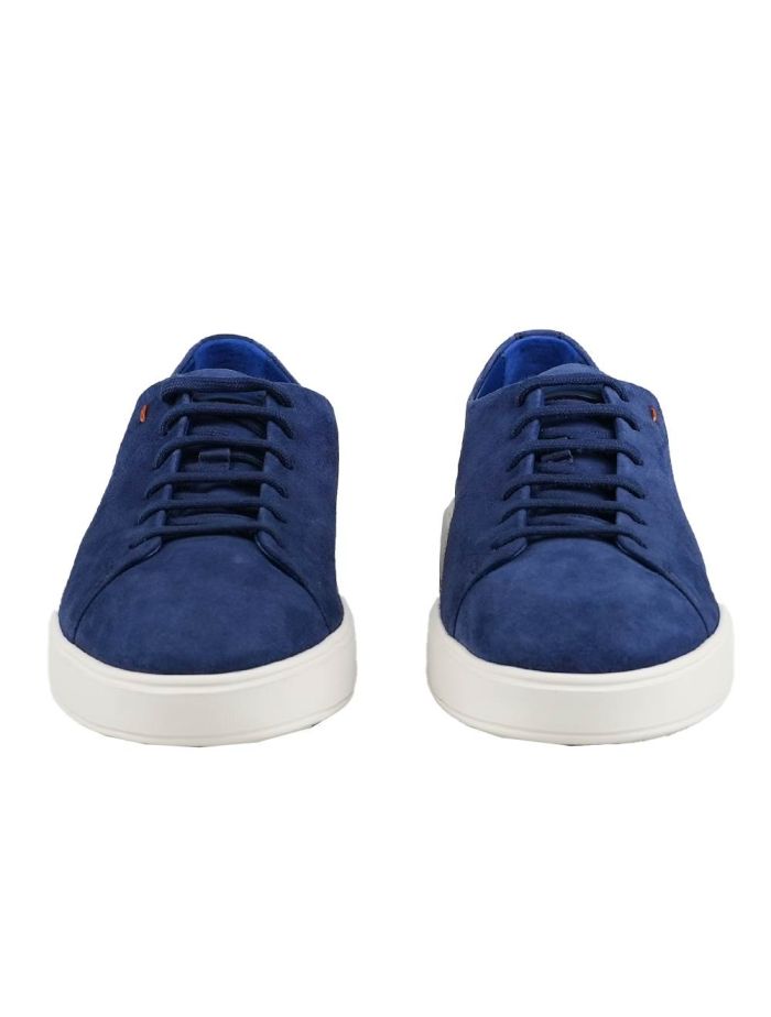 スニーカー SANTONI Men Sneakers MBBC22070BARTSOGU60BLU BLUE Santoni Blue Leather Low Top Sneakers Size 40 Santoni | TLC