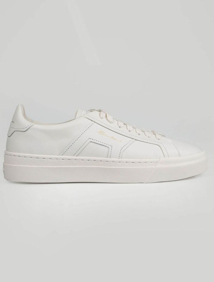 Santoni White Leather Sneakers | IsuiT