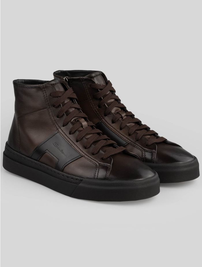 スニーカー SANTONI Men Sneakers 21995 MVI S50 Brown Santoni - Pause Brown Suede Sneaker | Mitchell Stores