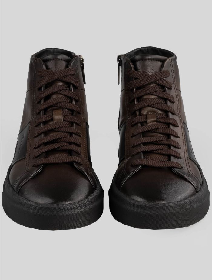 Santoni Brown Leather Sneakers | IsuiT Santoni Brown Leather Sneakers | IsuiT