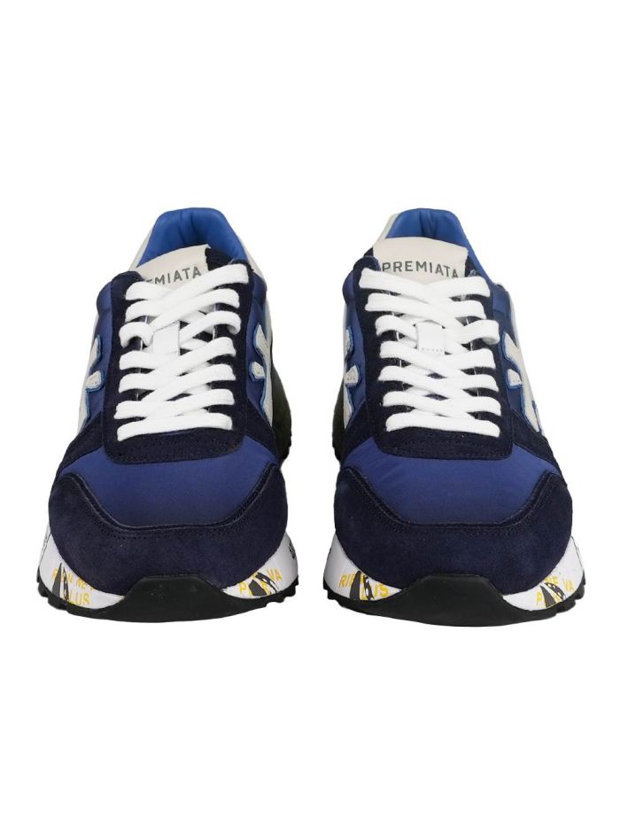 Premiata Blue Pa Leather Suede Sneakers | IsuiT
