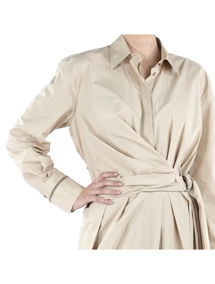 Brunello Cucinelli Beige Cotton Dress | IsuiT