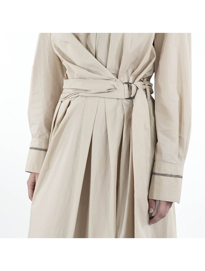 Brunello Cucinelli Beige Cotton Dress | IsuiT