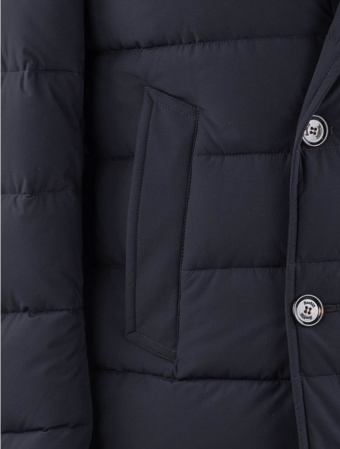 MooRER Dark Blue Pa Pl Coat | IsuiT