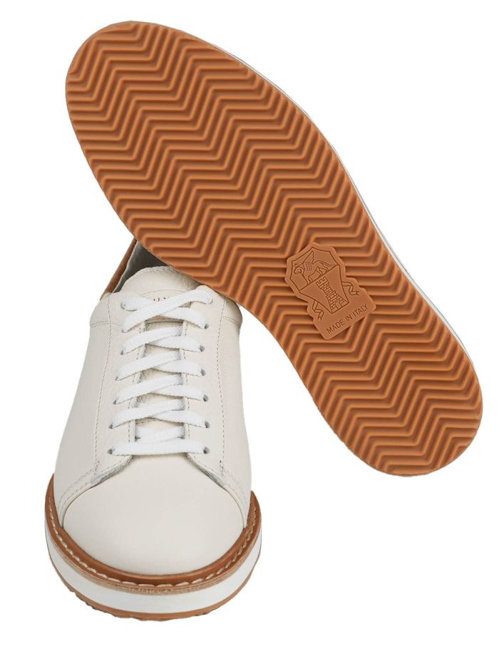 Brunello Cucinelli Beige Leather Sneakers | IsuiT