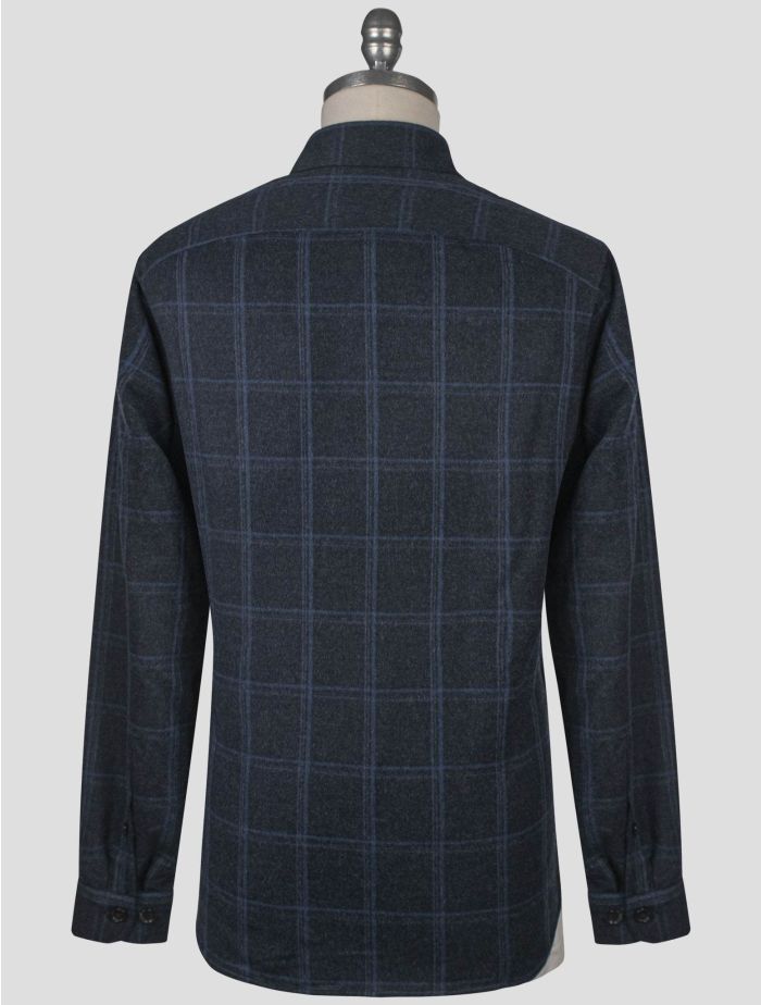 Isaia Blue Virgin Wool Cashmere Overshirt | IsuiT