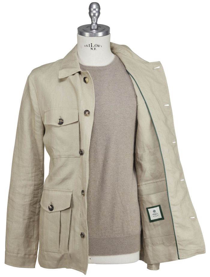 【LUIGI BORRELLI】テーラードジャケット　シルク混ドビー織り　52 LUIGI BORRELLI】テーラードジャケット シルク混ドビー織り 52 Luigi