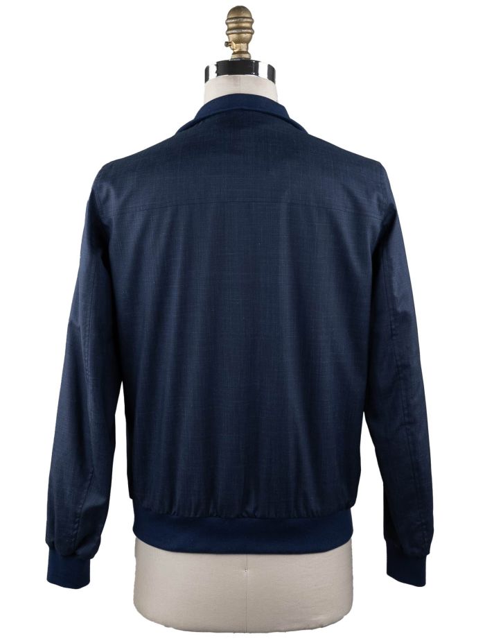 Cesare Attolini Blue Silk Cotton Reverse Coat | IsuiT