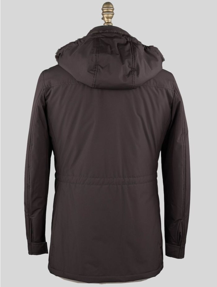 Barba Napoli Brown Pl Pu Lapin Fur Coat | IsuiT