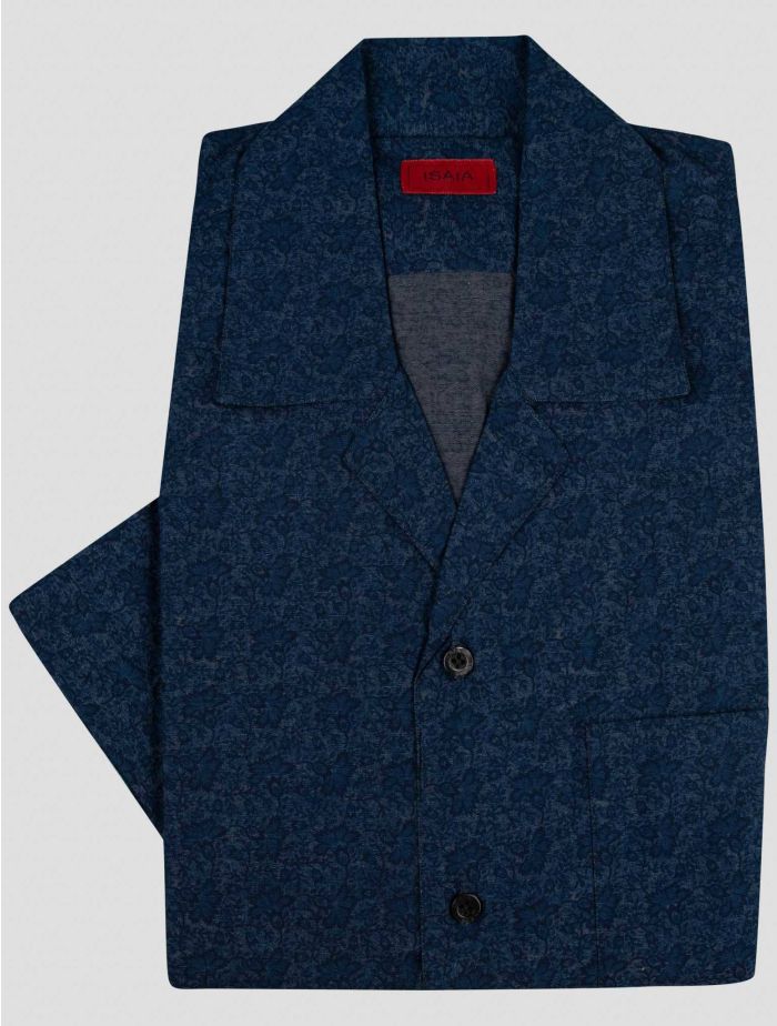 Isaia Blue Cotton Shirt IsuiT
