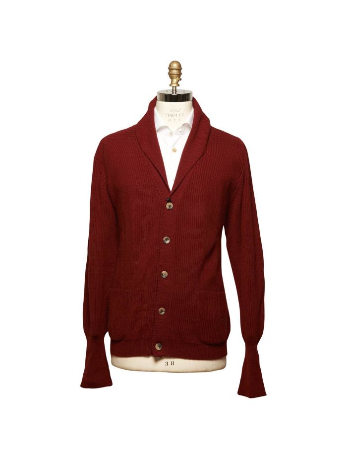 Newest Cashmere Cardigan Burgundy 50