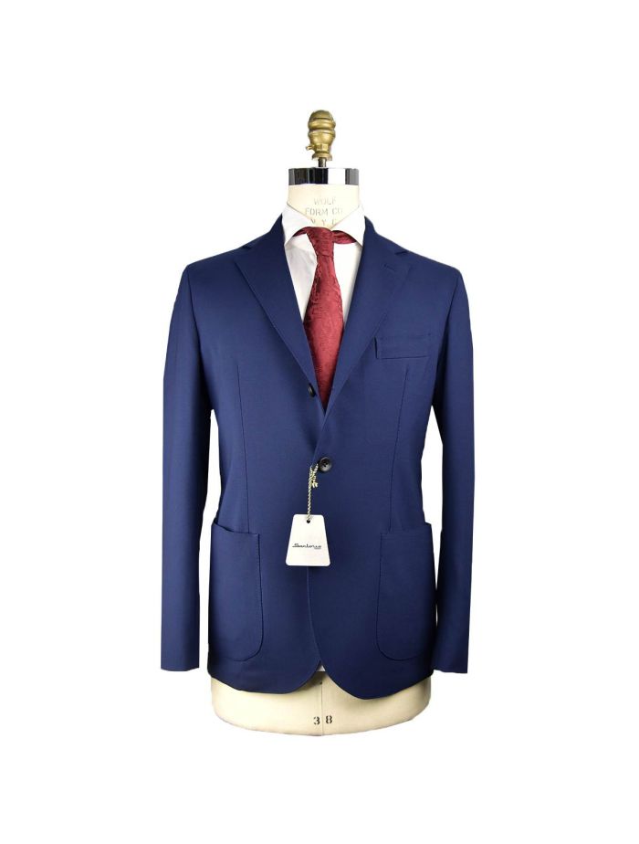 Sartorio Napoli Blue Virgin Wool Mohair Ea blazer | IsuiT