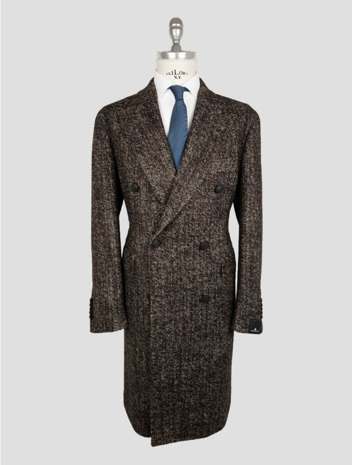 Tagliatore Brown Virgin Wool Acrylic PL Overcoat | IsuiT