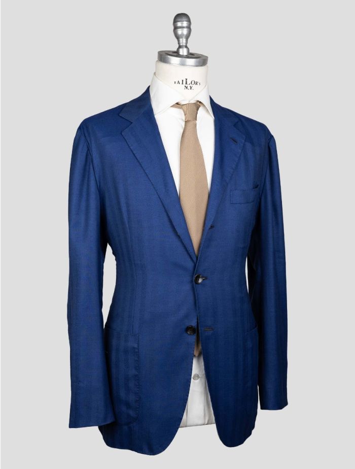 超人気高品質 Silk Cashmere Peru Vicuna Blue Kiton Blazer IsuiT | WorkUtility&SafetyClothing