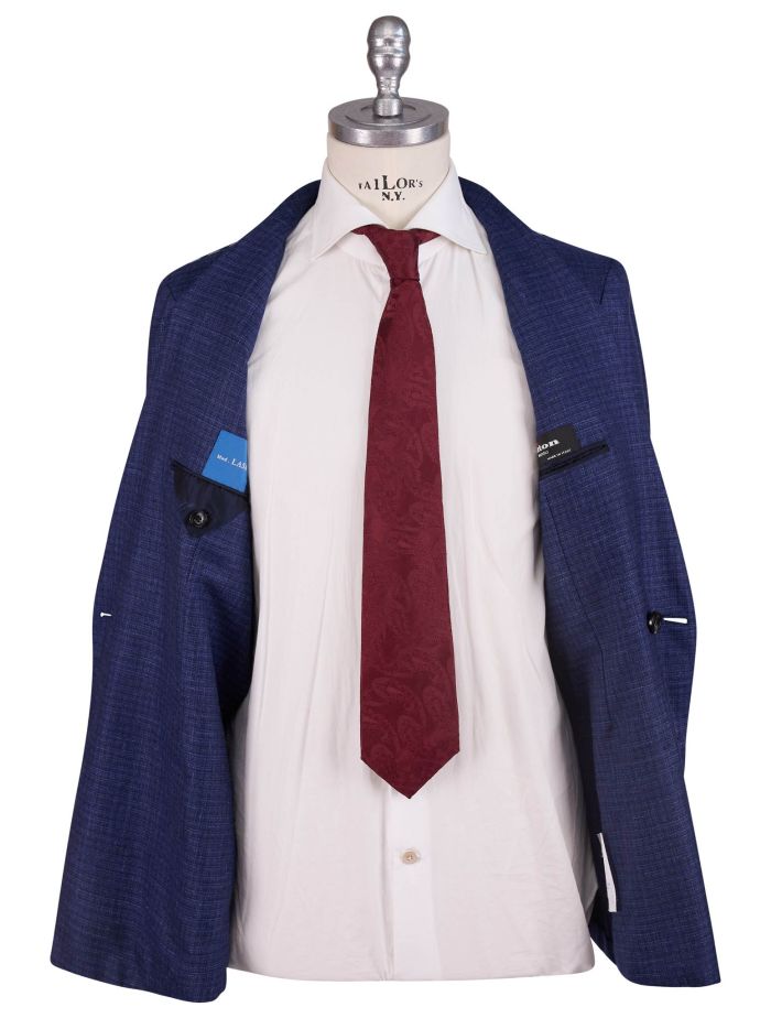 【送料&関税込】Kiton Blue Striped Silk Single-breasted Blaz Double-breasted pinstripe suit in cashmere and linen | Kiton