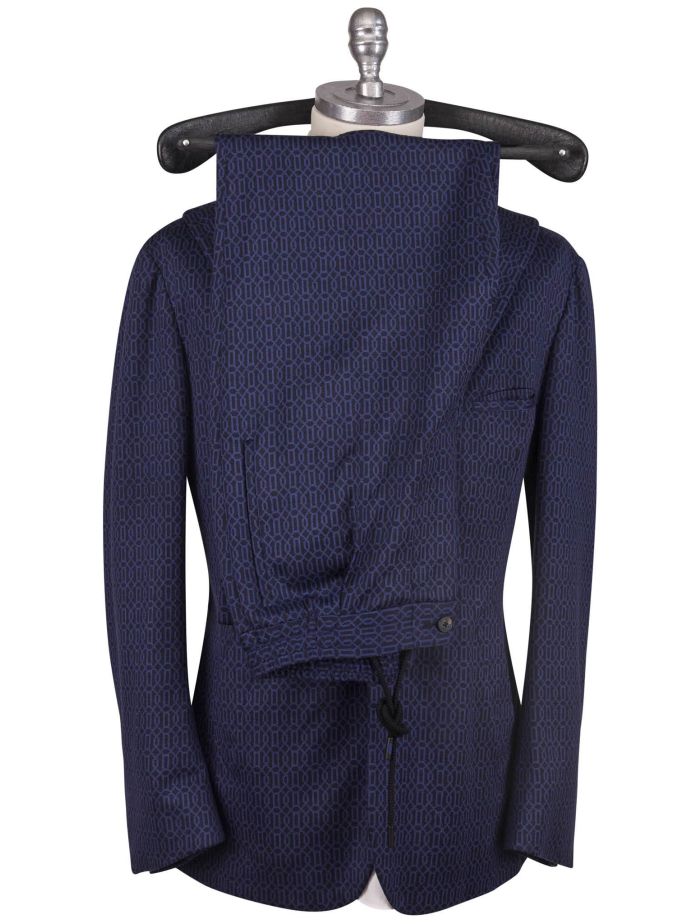 Tシャツ・カットソー Kiton FW24 AAL - Cashmere shirt (UMC016 001) Kiton Knt Blue Wool Cashmere Pl Suit | IsuiT