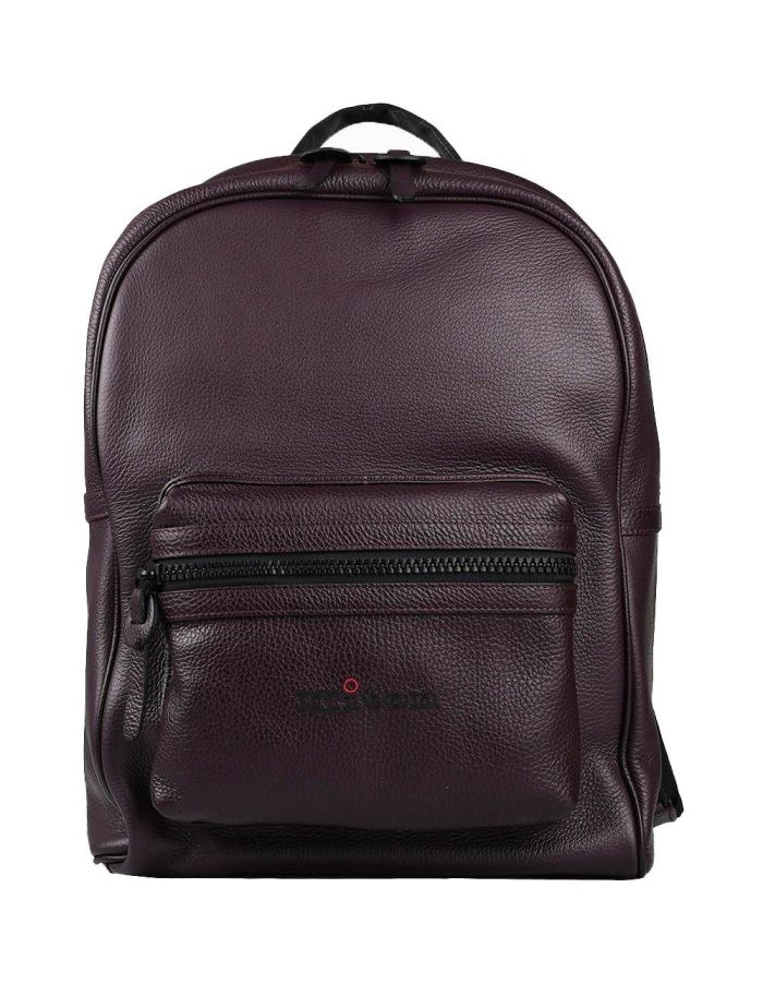 Kiton Burgundy Leather Backpack IsuiT