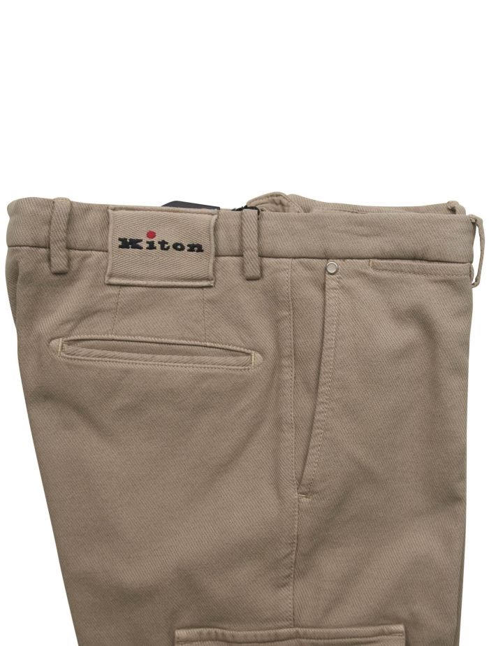 Kiton Beige Cotton Wool Ea Cargo Pants | IsuiT