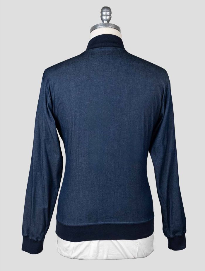 Kiton Blue Navy Cotton Ea Coat | IsuiT