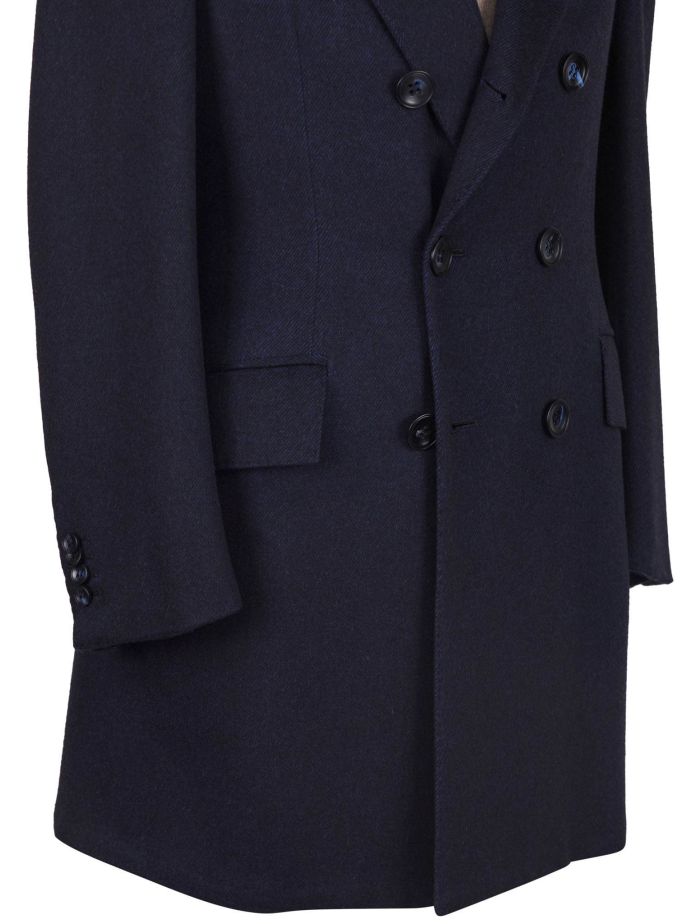 Kiton Blue Cashmere Silk Vicuna Peru Overcoat | IsuiT