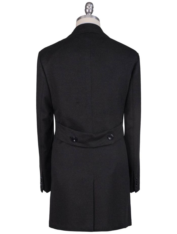 Kiton Dark Gray Cashmere Vicuna Peru Silk Overcoat | IsuiT Kiton Dark Gray Cashmere Vicuna Peru Silk Overcoat | IsuiT