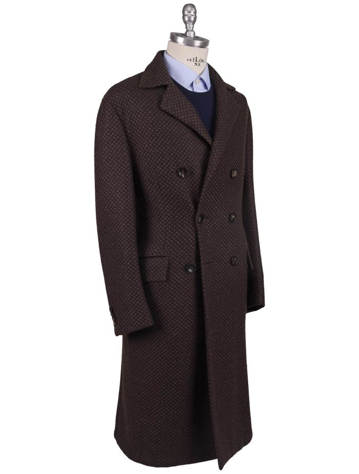 Kiton Brown Cashmere Double Breasted Overcoat | IsuiT