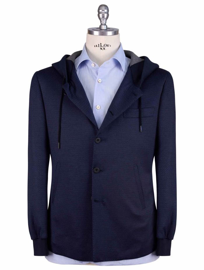 Kiton Knt Blue Wool Blazer | IsuiT