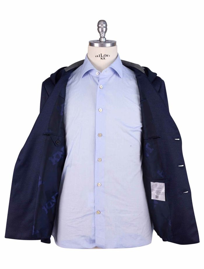 Kiton Knt Blue Wool Blazer | IsuiT