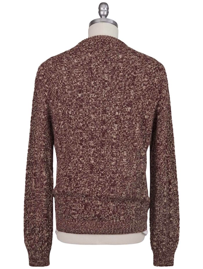 Kiton Burgundy Beige Vicuna Sweater Crewneck | IsuiT