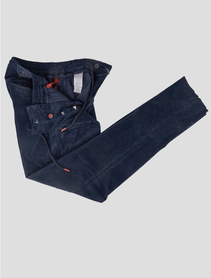 Kiton Blue Cotton Cashmere Ea Velvet Pants | IsuiT