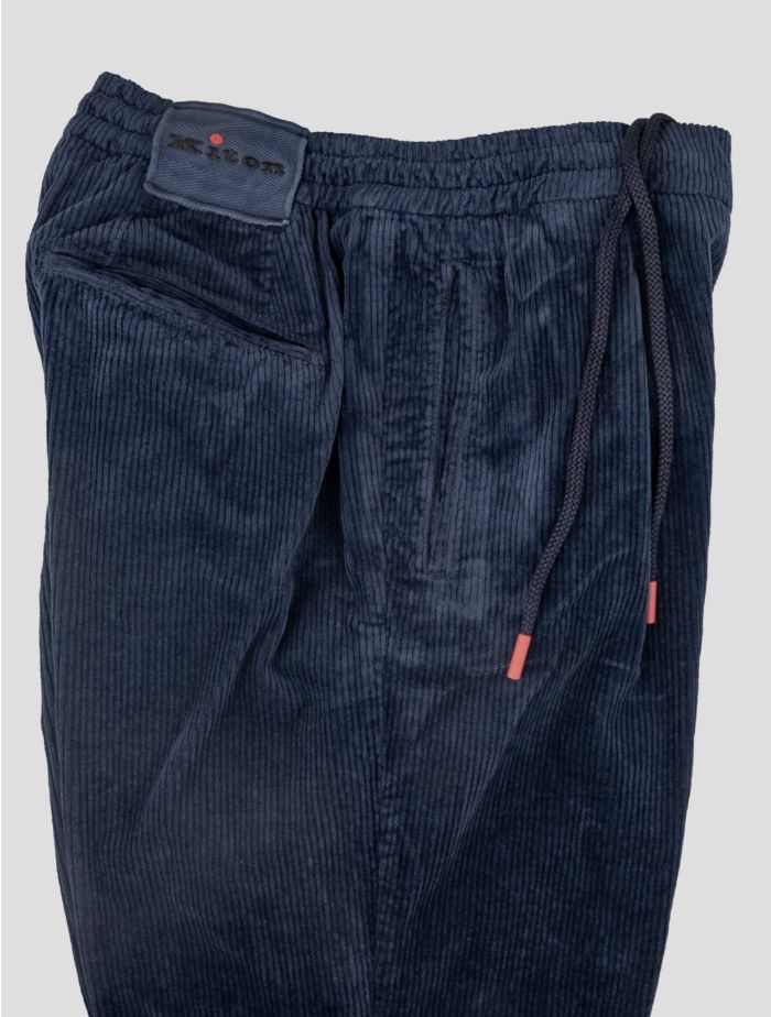 Kiton Blue Cotton Cashmere Ea Velvet Pants | IsuiT