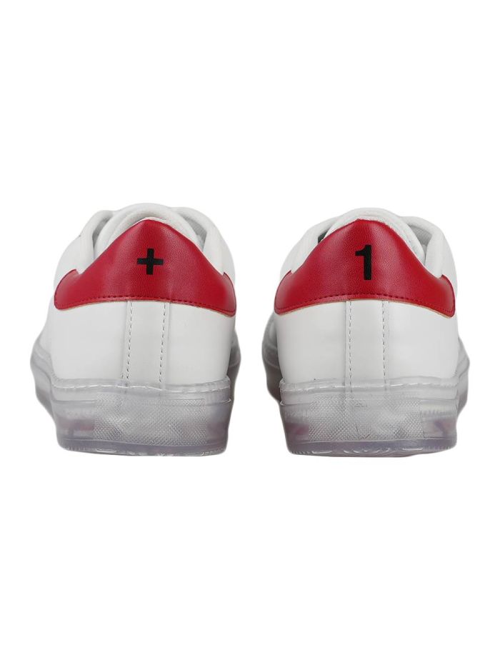 Kiton White Red Leather Sneakers Special Edition | IsuiT