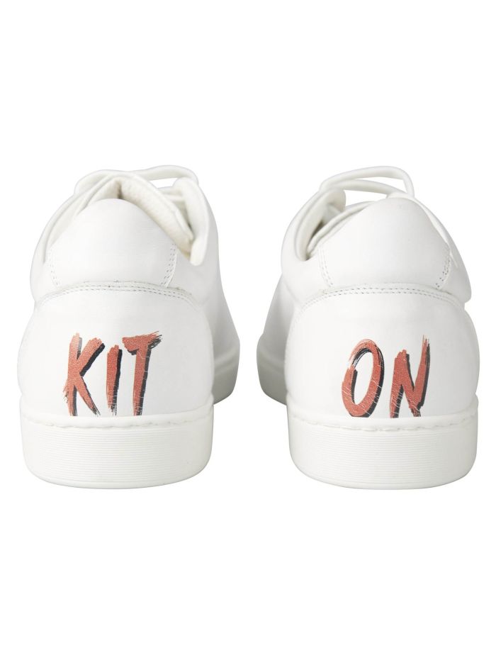 Kiton White Leather and Leather Crocodile Sneaker | IsuiT