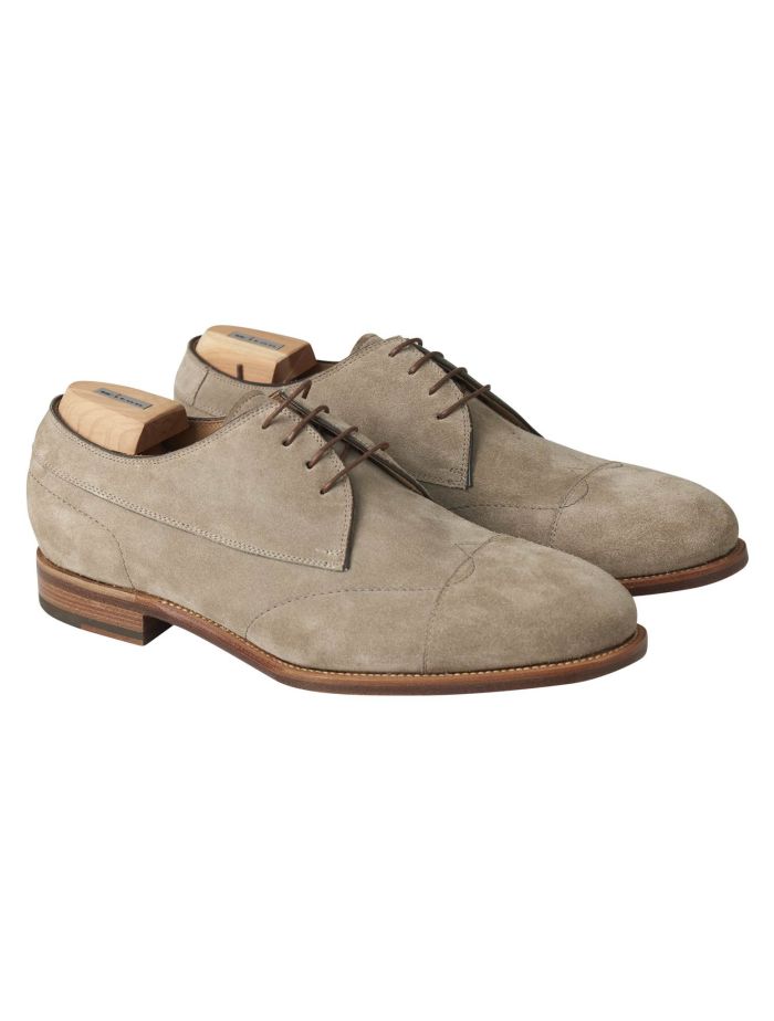 Kiton Beige Leather Suede Dress Shoes