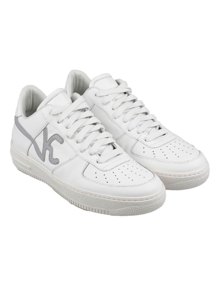 スニーカー KITON Men Sneakers USSA081N0081801 White KNT Kiton White Gray Leather Sneakers | IsuiT
